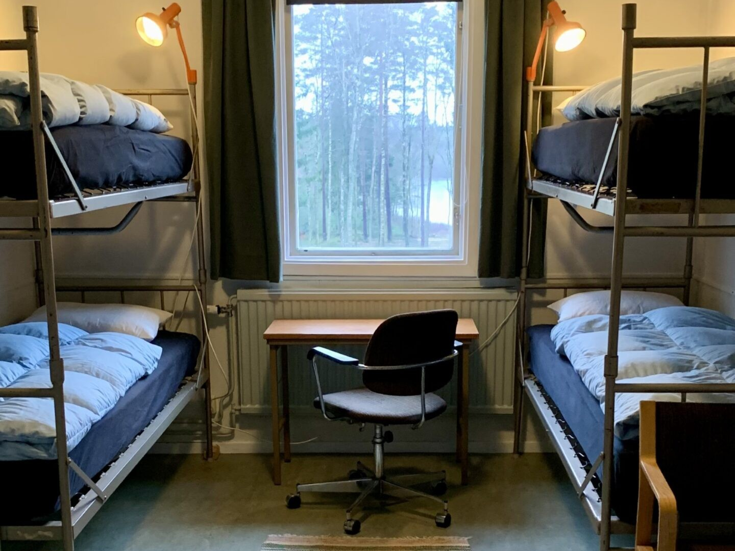 Firepersoners værelse i datidens stil på Boafall Lodge